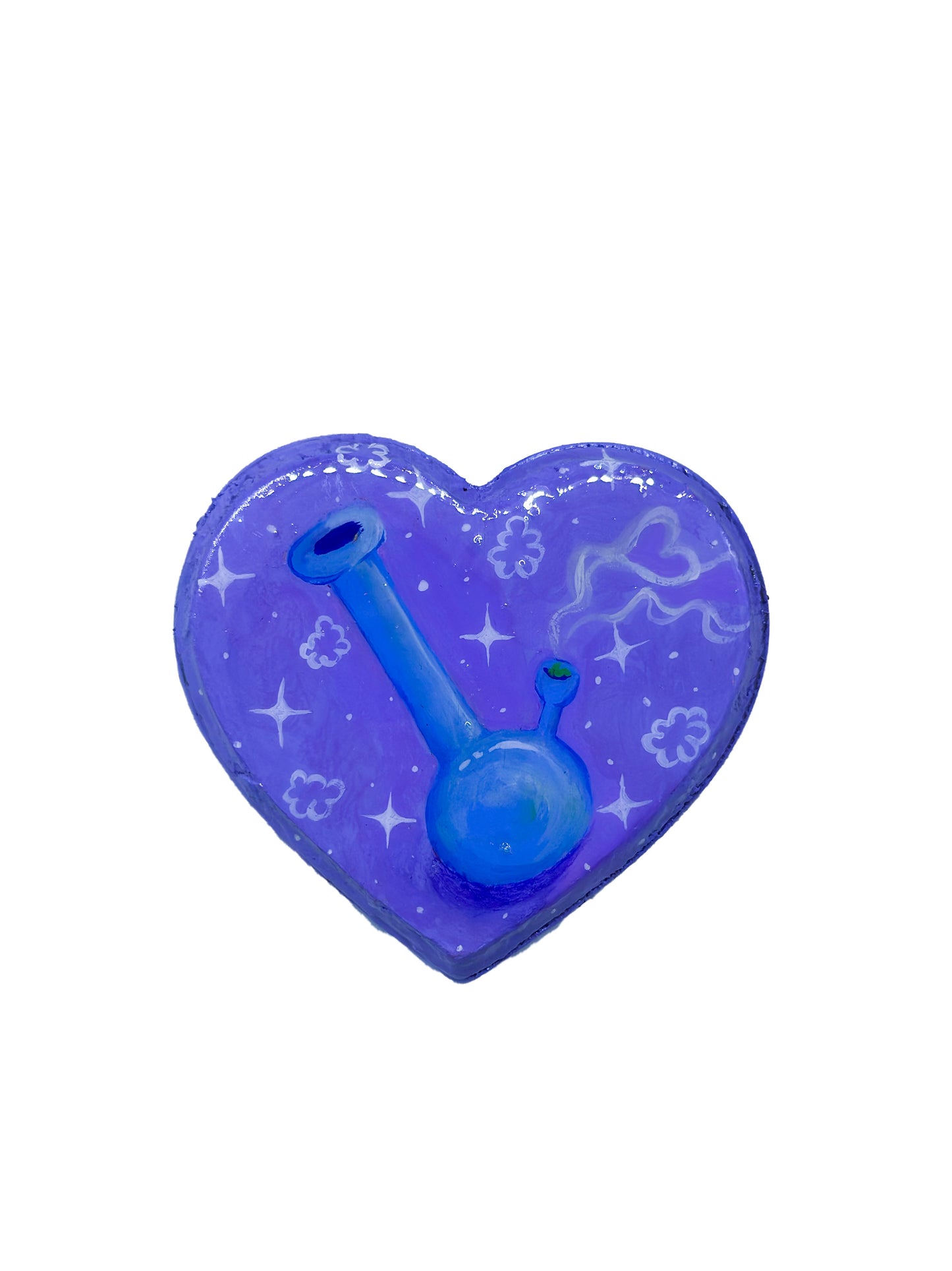 Blue Bong Heart Painting